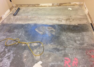 Commercial vinyl project with excessive moisture in Jackson, CA.