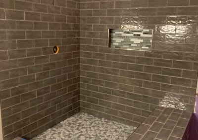 Auburn tile shower in progress.