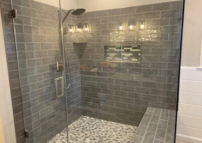 Auburn tile shower complete.