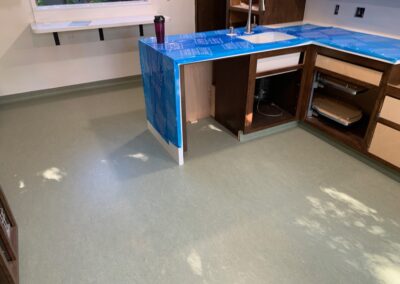 Coved linoleum in Land Park.